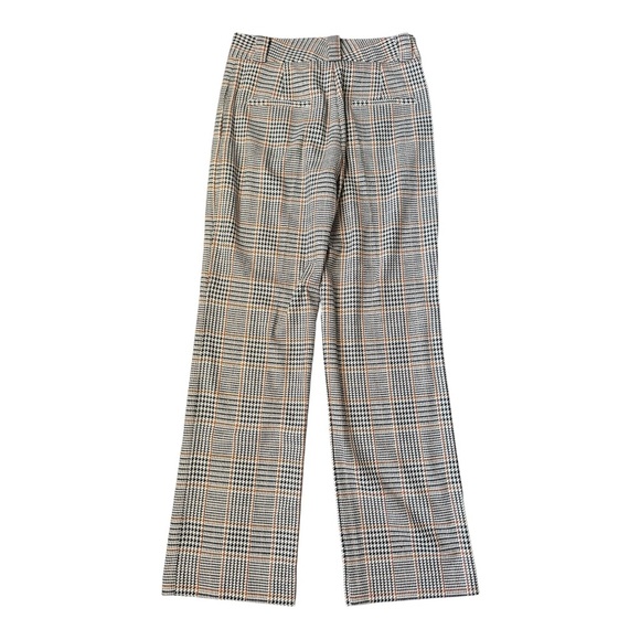 NWT SAINT ART Nessa Tan Midrise Houndstooth Plaid Straight Wide Leg Pant Size S - Picture 2 of 8